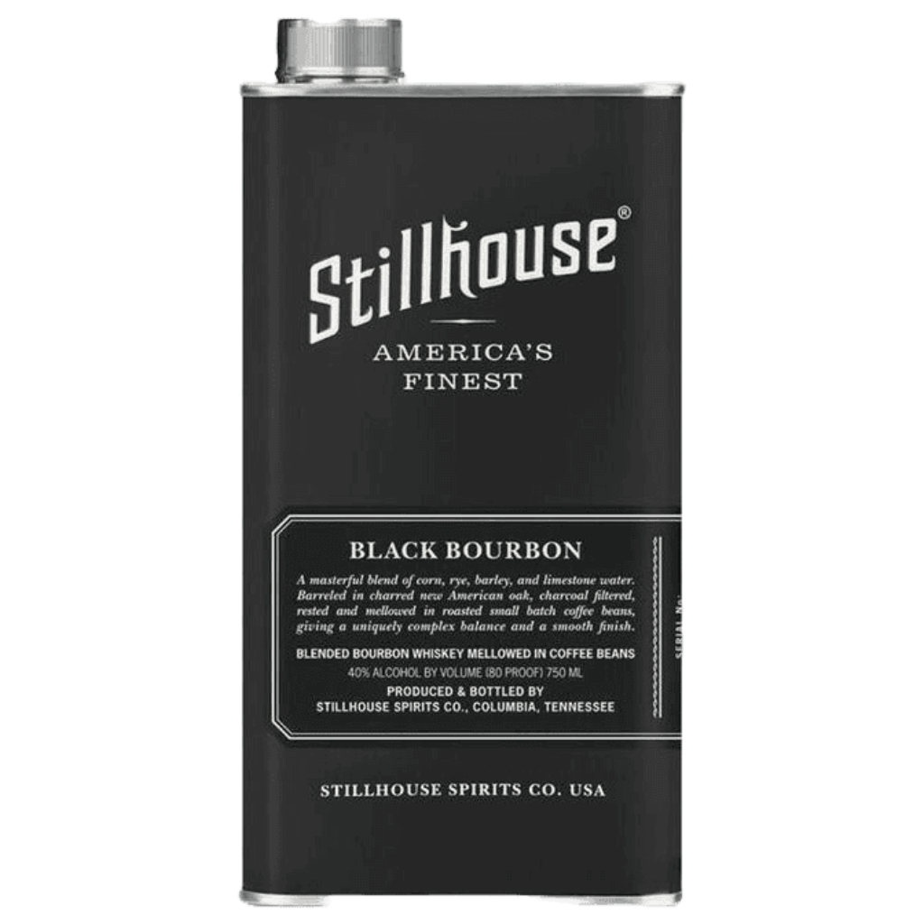 Stillhouse Black Bourbon Whiskey 750ML stainless steel bottle premium American bourbon