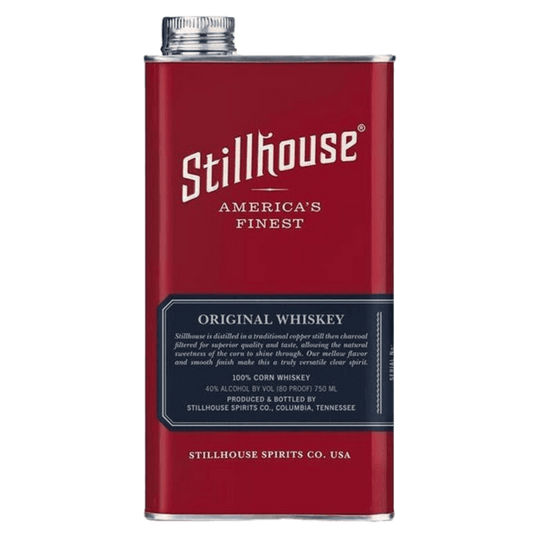 Stillhouse Original Whiskey 750ML in stainless steel bottle with modern industrial design