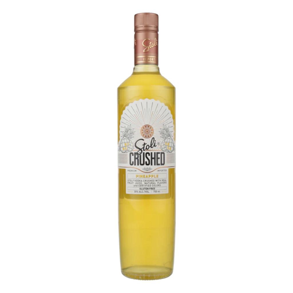 Stolichnaya Crushed Pineapple Premium Vodka 750ml bottle with tropical pineapple flavor