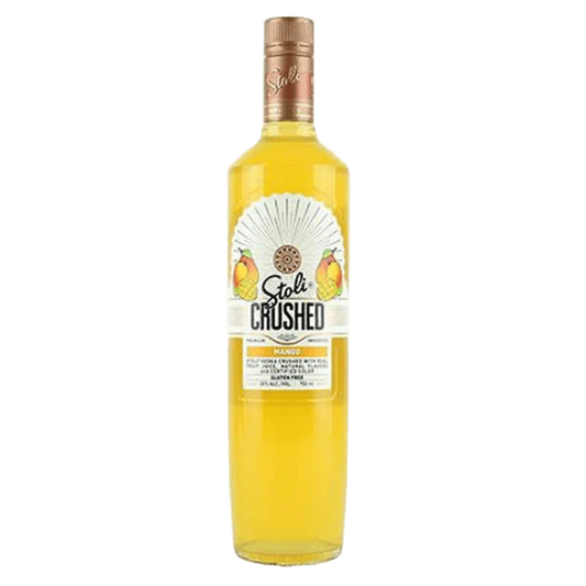 Stolichnaya Crushed Mango Vodka 750ml bottle with tropical mango flavor vodka
