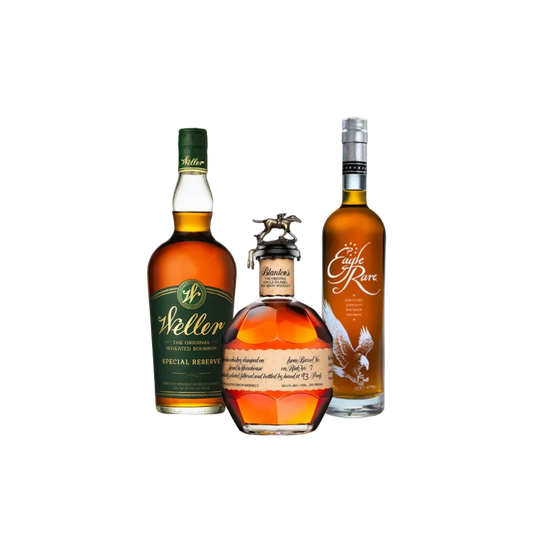 Weller Special Reserve Blanton’s Original Single Barrel and Eagle Rare 10 Year Bourbon Bundle 750ML rare allocated bourbon