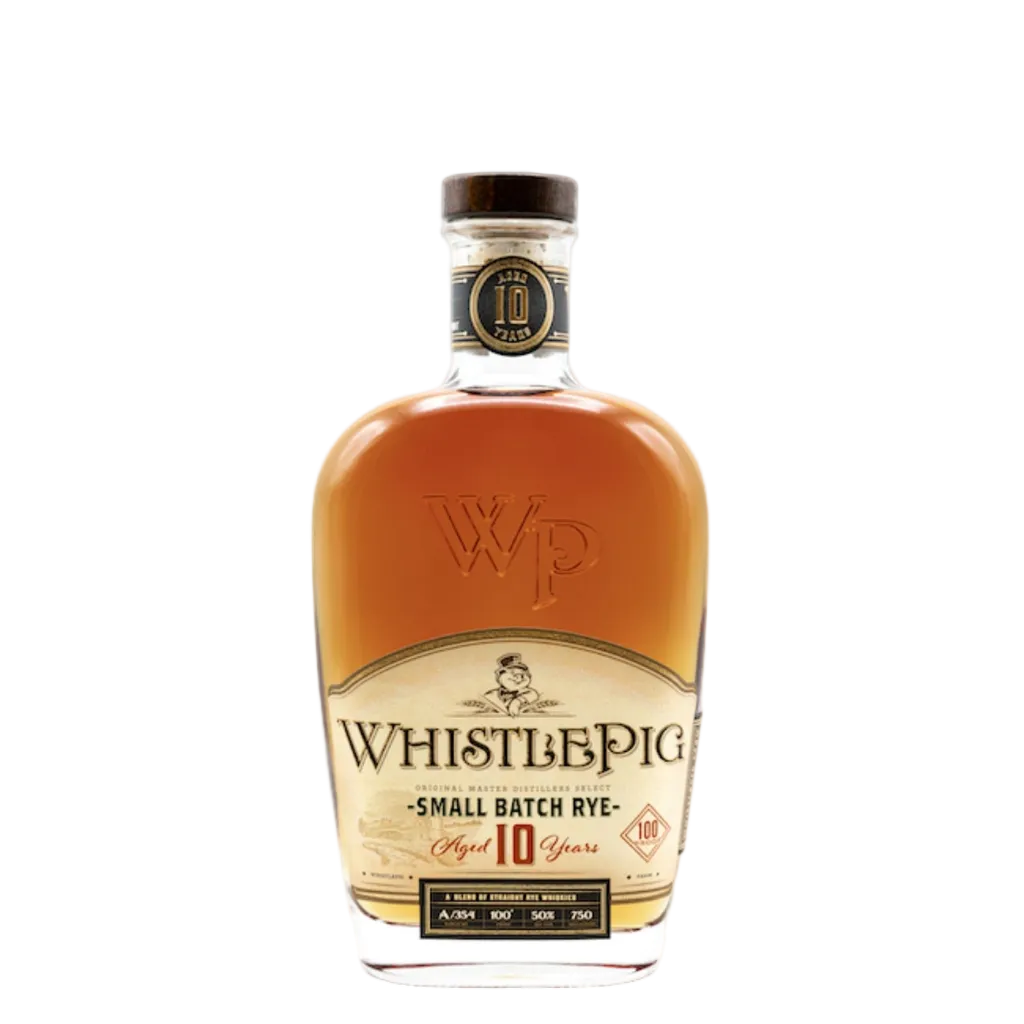 WhistlePig 10 Year Straight Rye Whiskey 750ml premium aged rye bottle