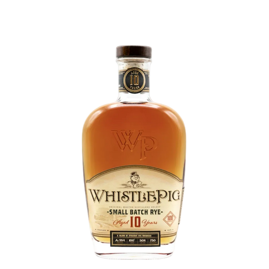 WhistlePig 10 Year Straight Rye Whiskey 750ml premium aged rye bottle