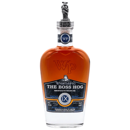 WhistlePig Boss Hog IX Siren’s Song Rye Whiskey 750ML bottle with pewter siren topper luxury limited edition