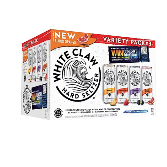 Buy White Claw Hard Seltzer Variety Pack #3 12-Pack 12 oz Slim Cans - Holiday House Liquor 