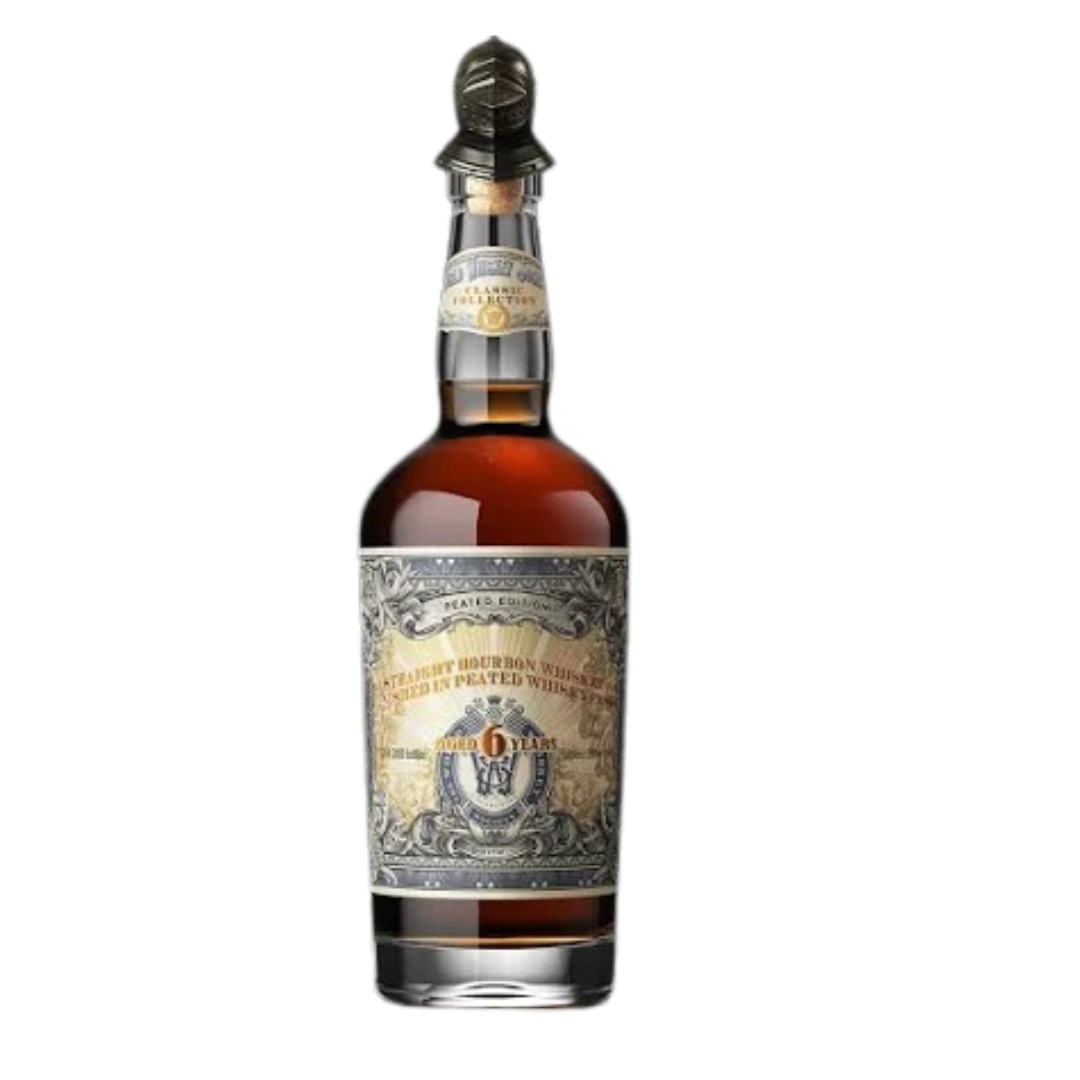 Tasting World Whiskey Society 6 Year Bourbon – rich amber color with peated finish.