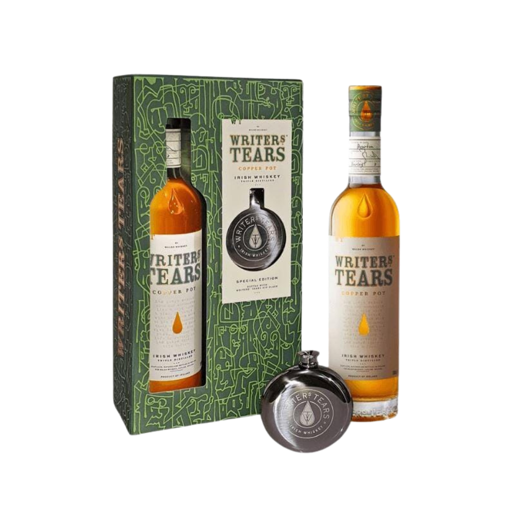 Buy Writers Tears Blended Irish Whiskey Copper Pot 80 W/ Flask 750ML - Holiday House Liquor 
