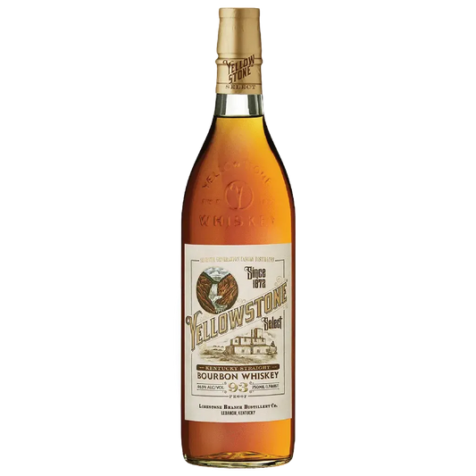 Yellowstone Select Kentucky Straight Bourbon Whiskey 750ML bottle with amber liquid and classic label