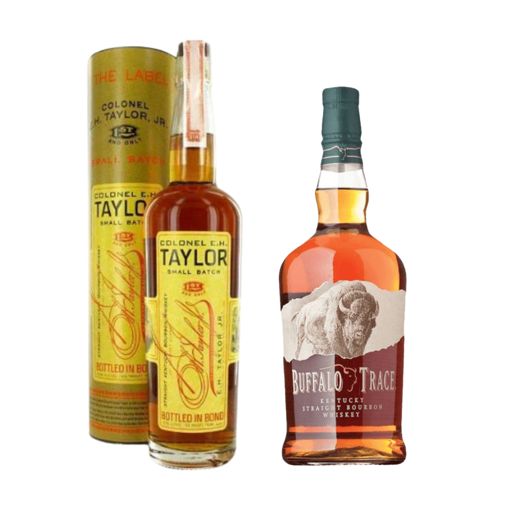 Buy Colonel E.H. Taylor Small Batch and Buffalo Trace Kentucky Straight Bourbon Whiskey bundle bottles from Holiday House Liquor 