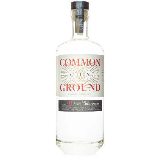 Common Ground Gin Basil Elderflower - 750 ML .