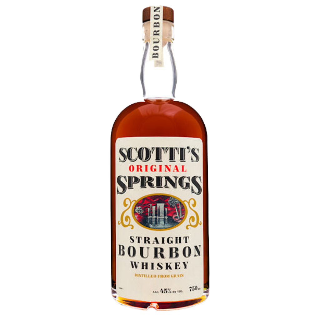 Scottis Original Springs Straight Bourbon Whiskey 750ML bottle with classic label design