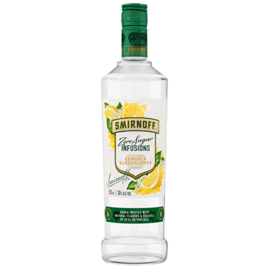 Buy Smirnoff Zero Sugar Infusions Lemon & Elderflower Vodka Holiday House Liquor 