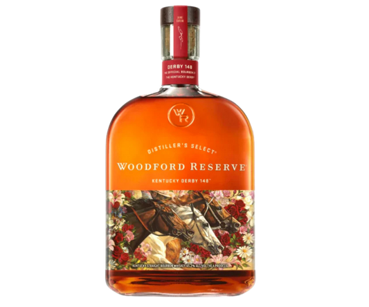 Woodford Reserve 2022 Kentucky Derby 148 limited edition bourbon bottle with commemorative artwork